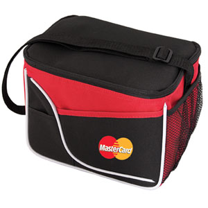CB5032-AMBER COOLER BAG-Red/Black with White Accents